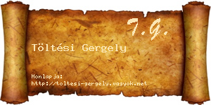 Töltési Gergely névjegykártya